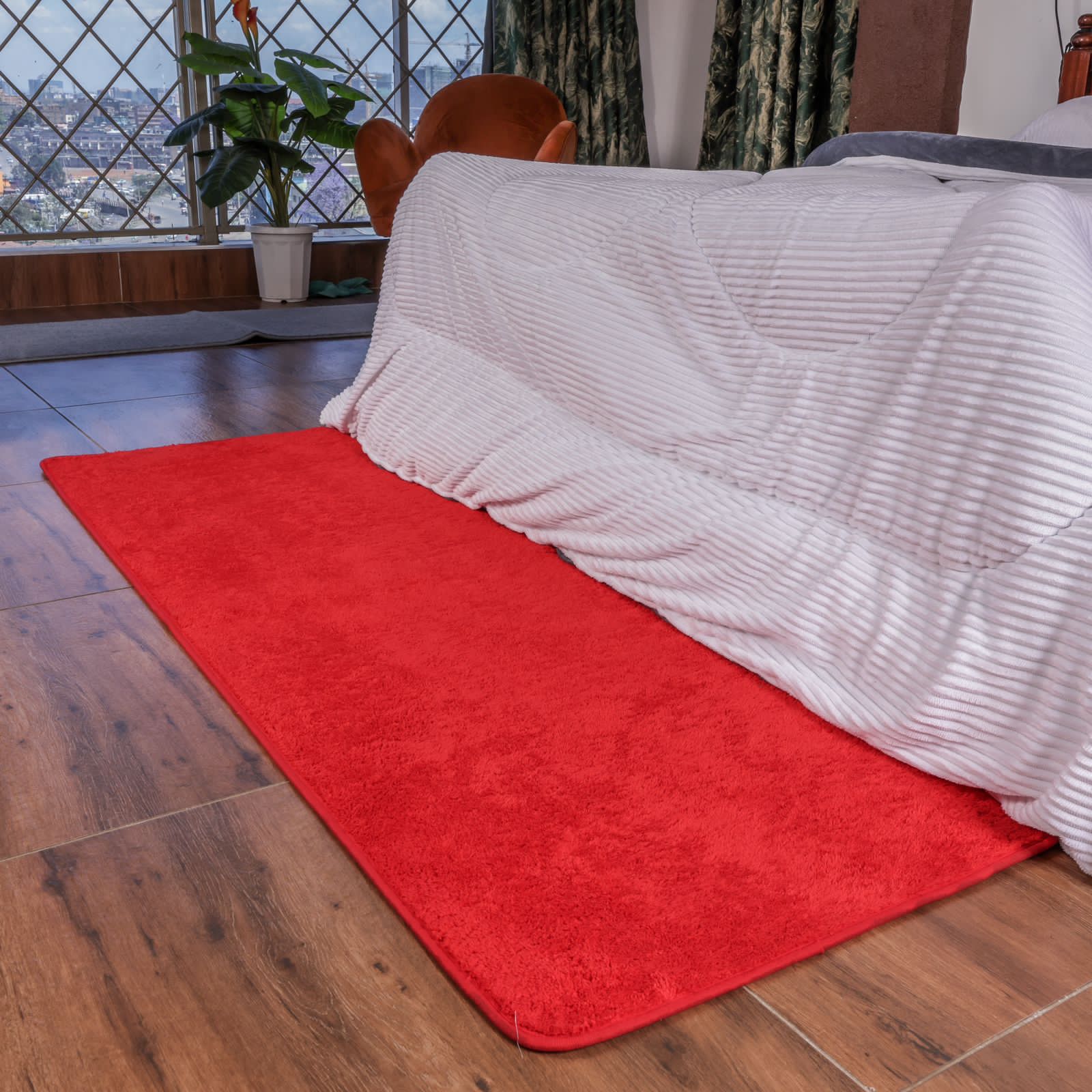 Non Slip Absorbent bedside mat Soft luxurious | - Elegant Households KE