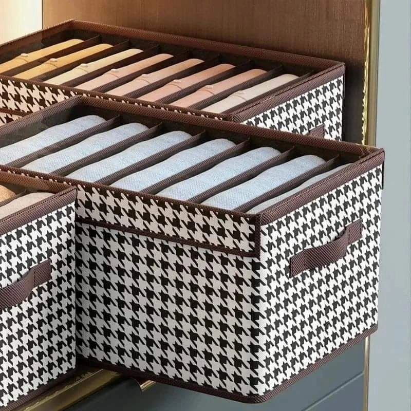 Non - Woven 7 Grid Wardrobe Clothes Organizer | - Elegant Households KE
