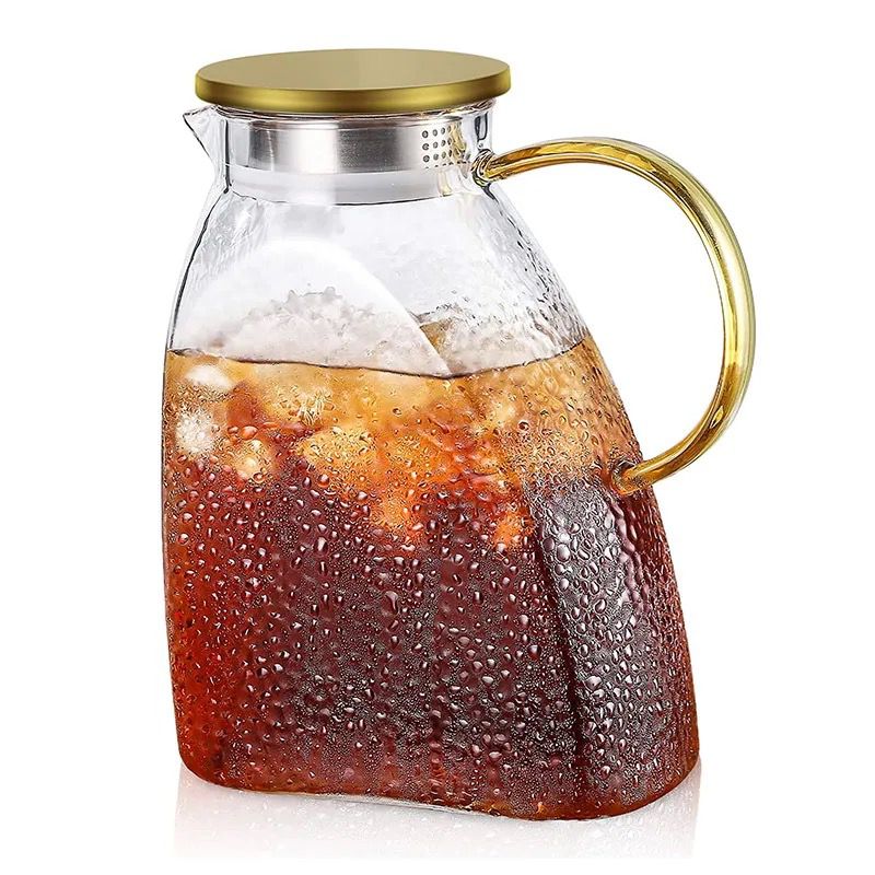 Nordiac luxury borosilicate pot/kettle with stainless steel lid | - Elegant Households KE