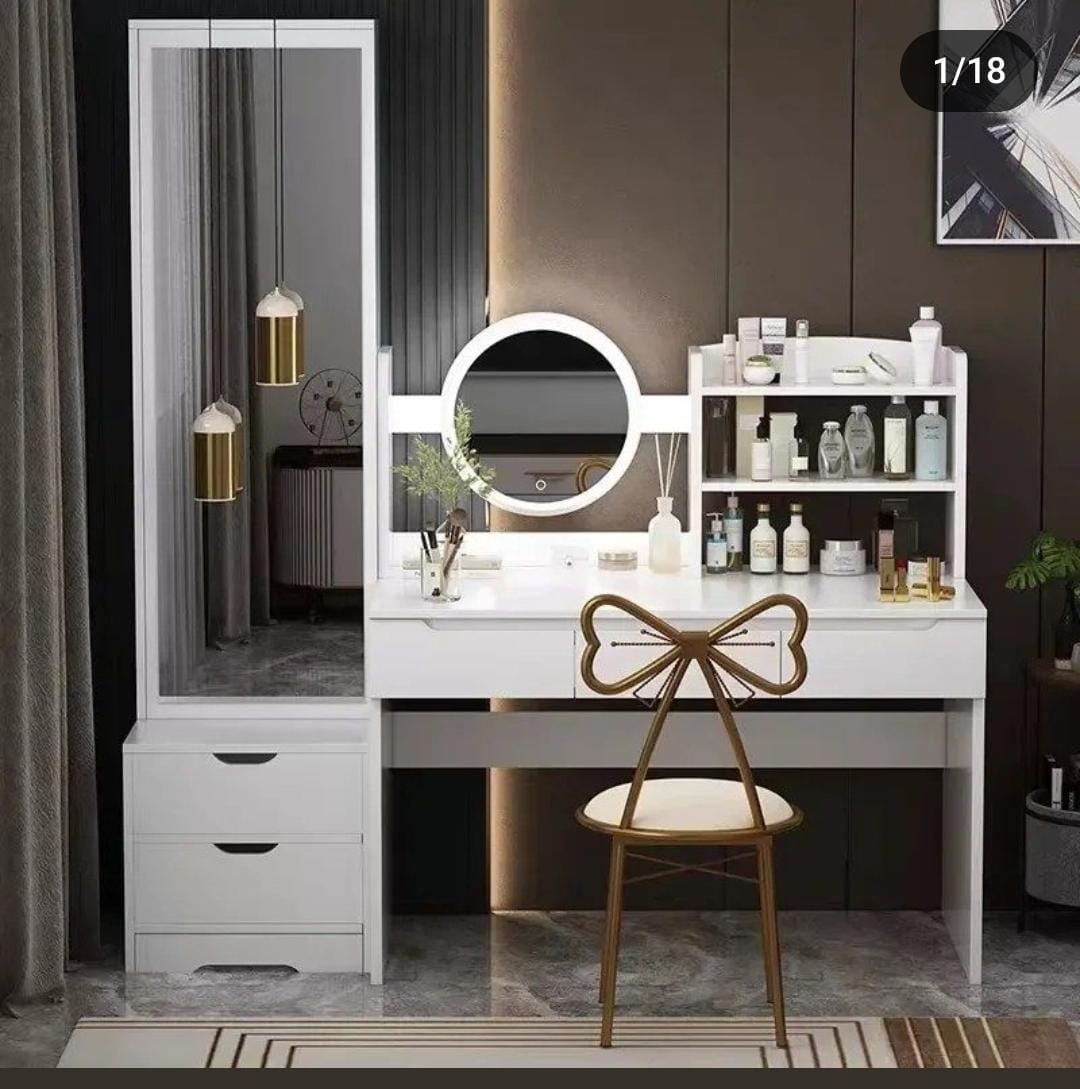 Nordic full body mirror dressing table | - Elegant Households KE