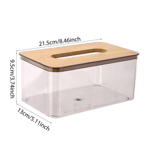 Nordic minimalist tissue box /Serviette holder with bamboo lid* | - Elegant Households KE