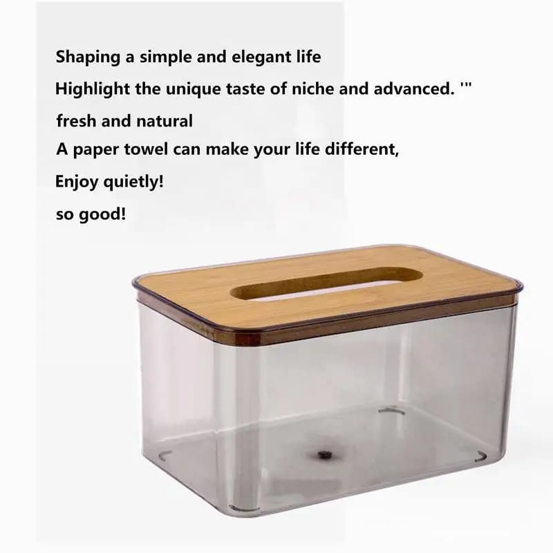 Nordic minimalist tissue box /Serviette holder with bamboo lid* | - Elegant Households KE