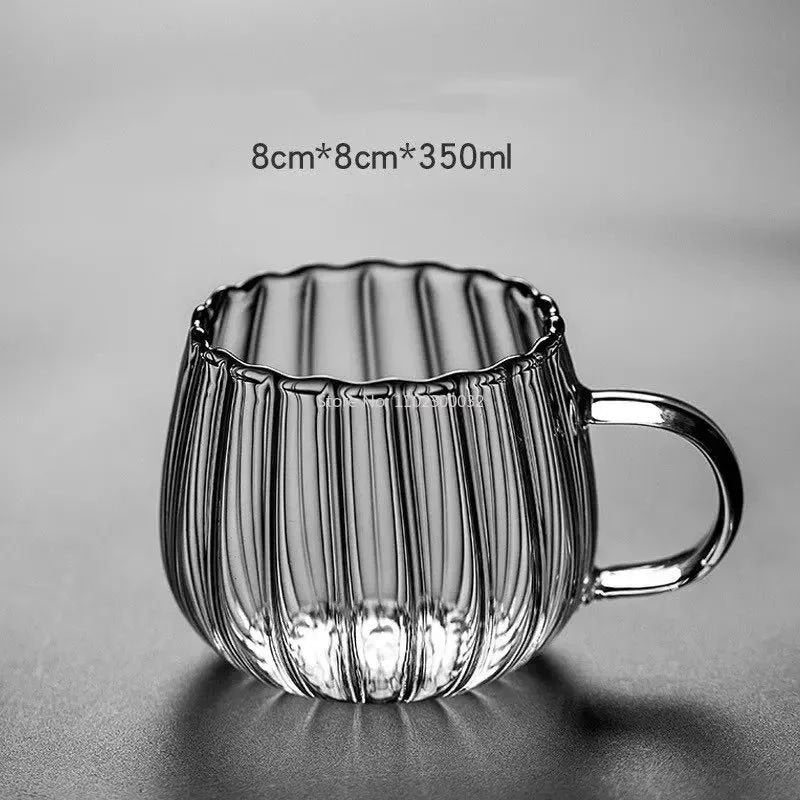 Nordic Ripple Glass Mug Cup 360ml | - Elegant Households KE
