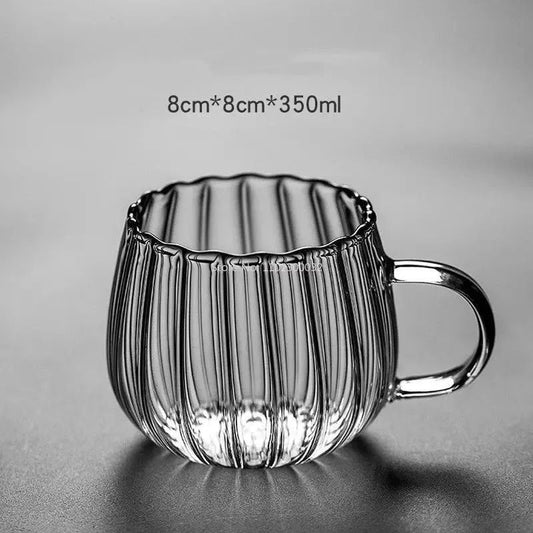 Nordic Ripple Glass Mug Cup 360ml | - Elegant Households KE