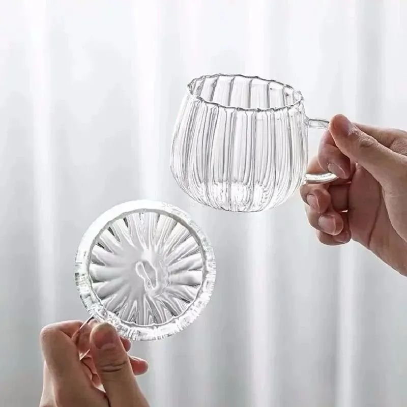 Nordic Ripple Glass Mug Cup 360ml | - Elegant Households KE