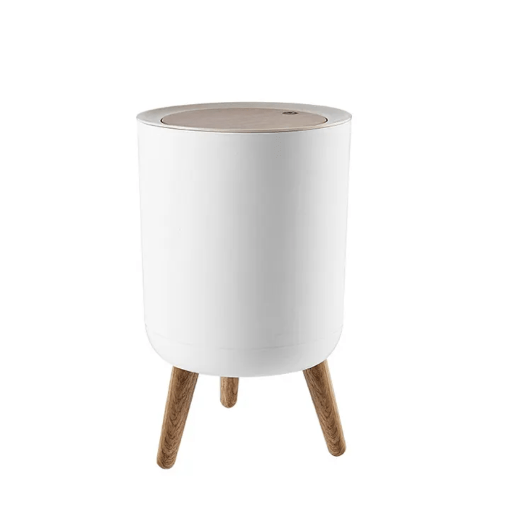 Nordic Style dustbin with Wood Grain Cover | - Elegant Households KE