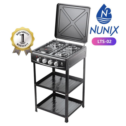 Nunix Cooker Standing with Shelves – Gas and Electric Plates