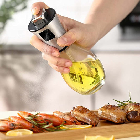 Oil Bottle Spray - Reusable Stainless Steel Oil Spray Bottle for Cooking