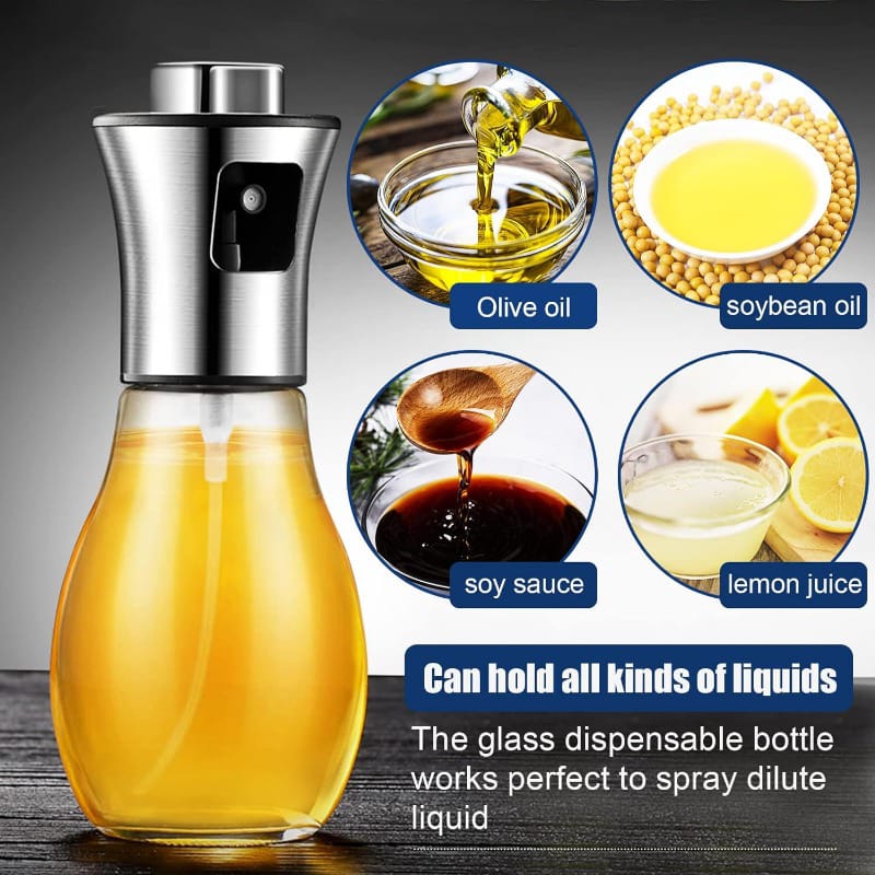 Oil Bottle Spray - Reusable Stainless Steel Oil Spray Bottle for Cooking