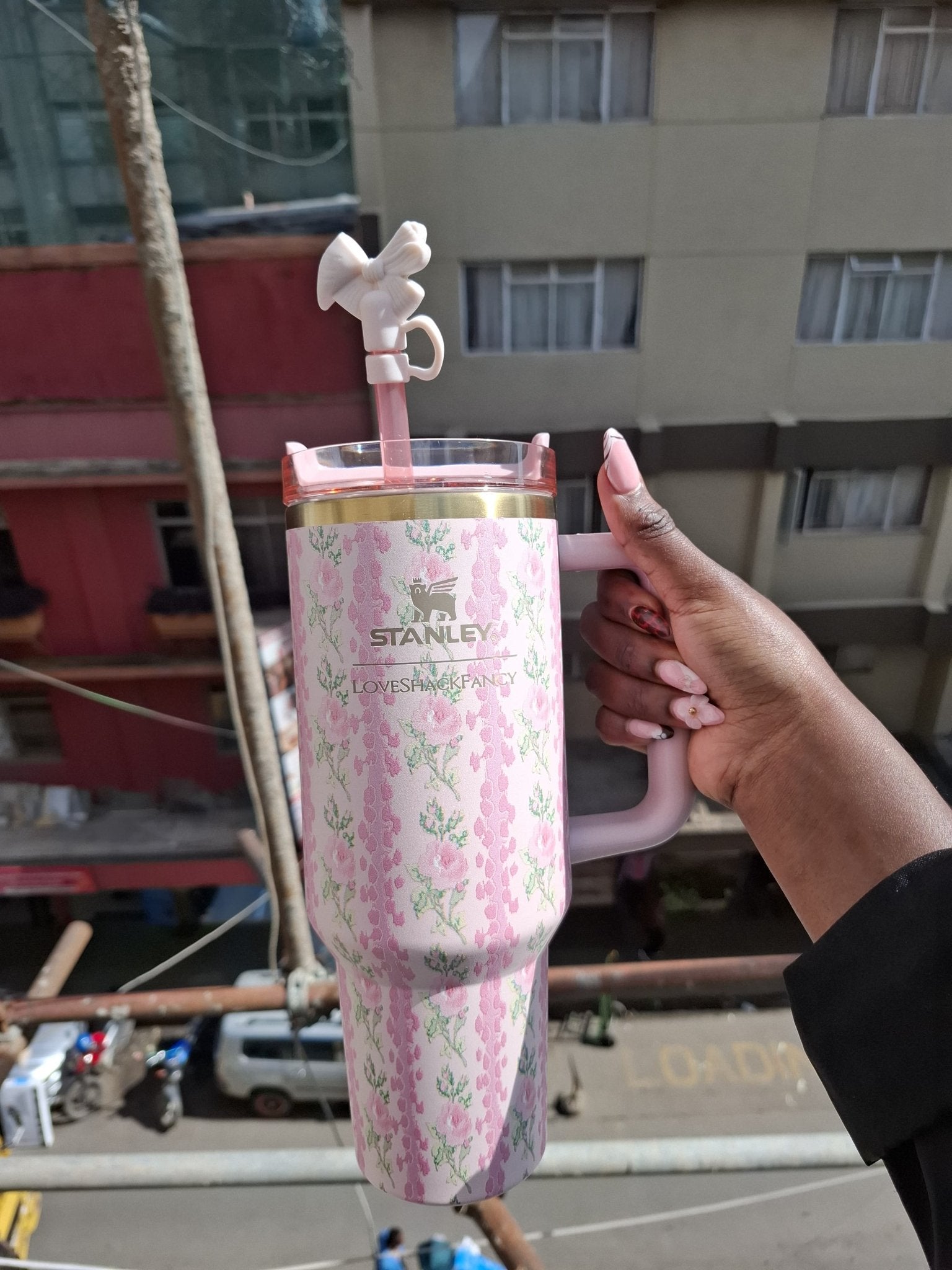 Original Love Shark Floral Stanley Mug | - Elegant Households KE