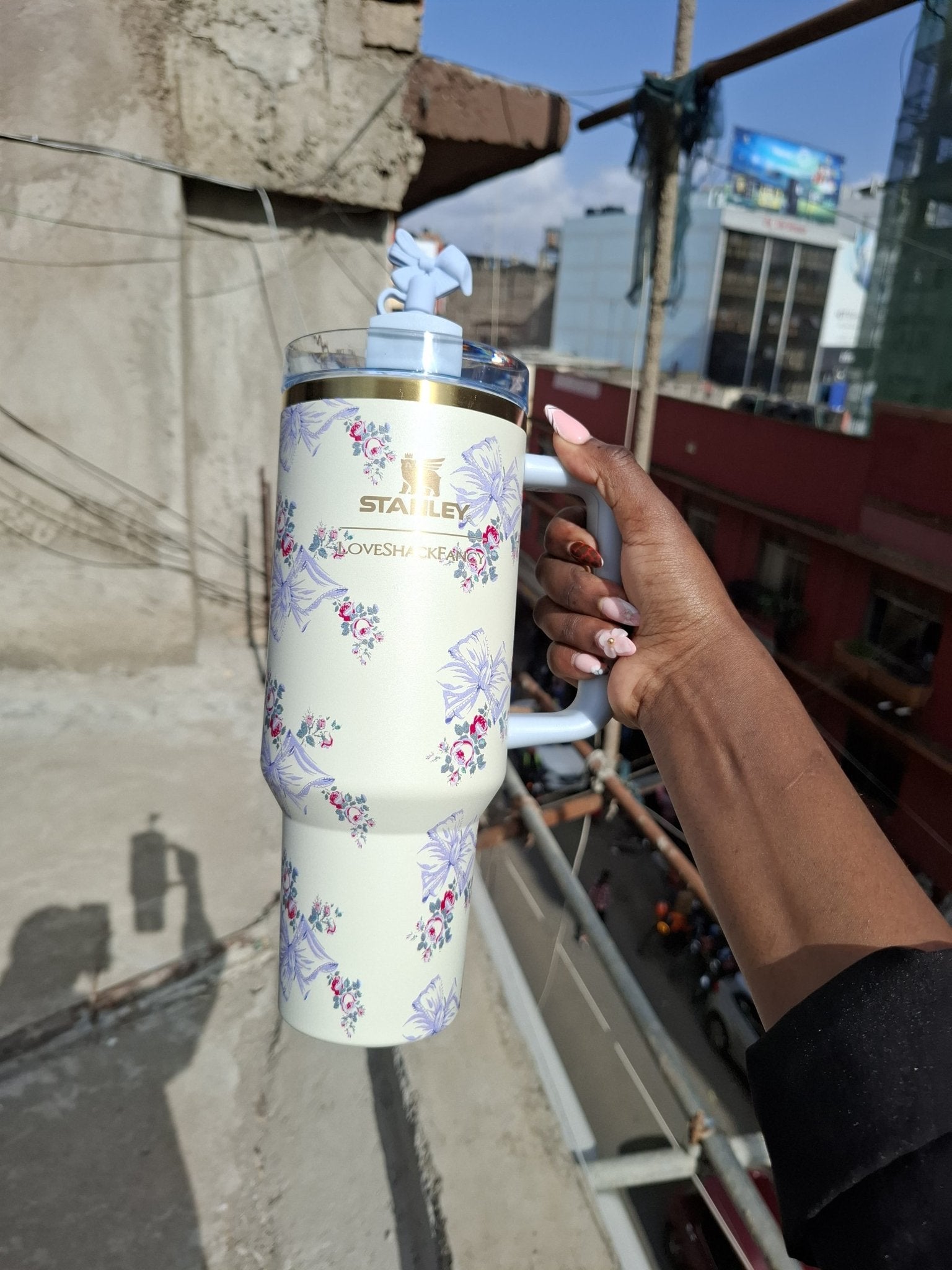 Original Love Shark Floral Stanley Mug | - Elegant Households KE