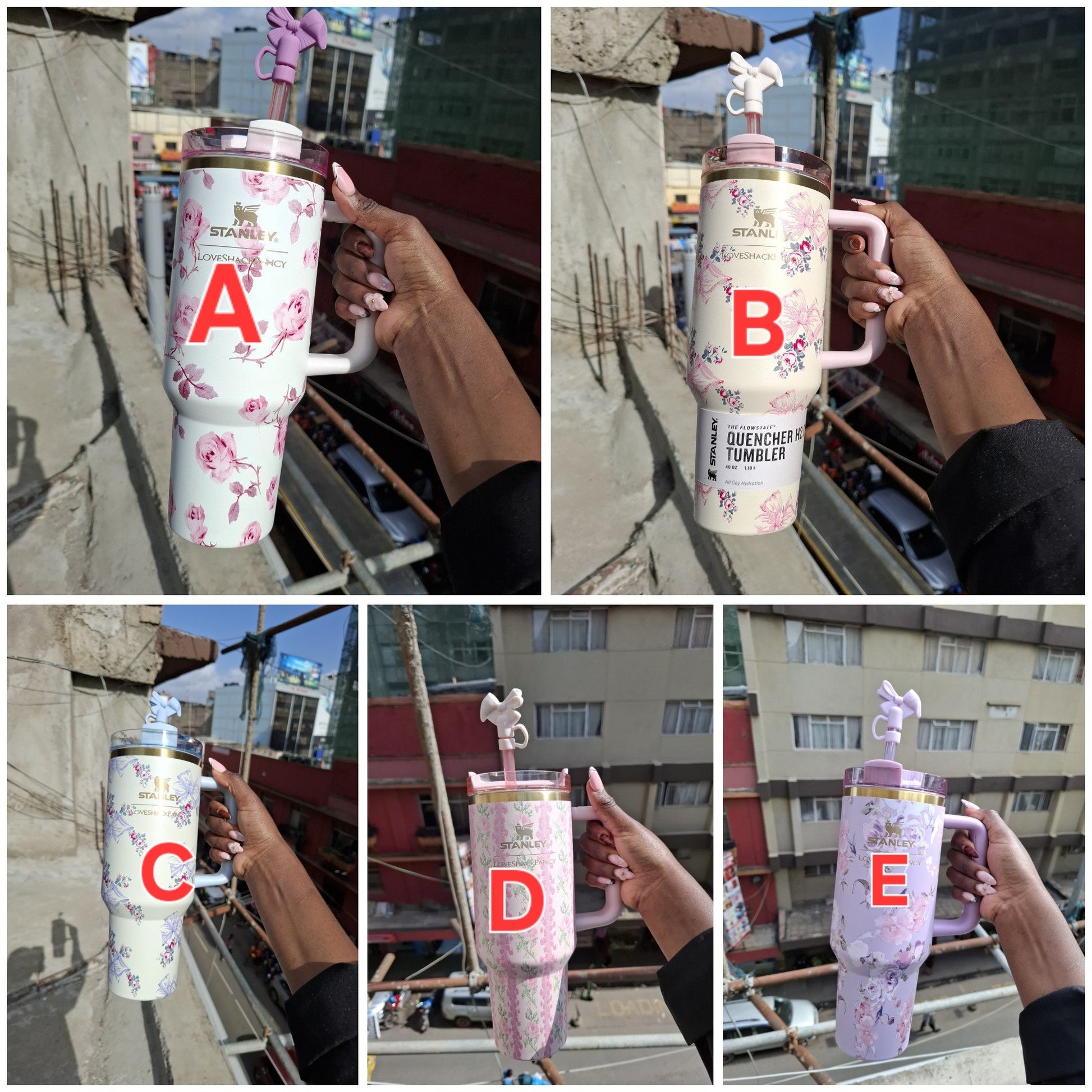 Original Love Shark Floral Stanley Mug | - Elegant Households KE