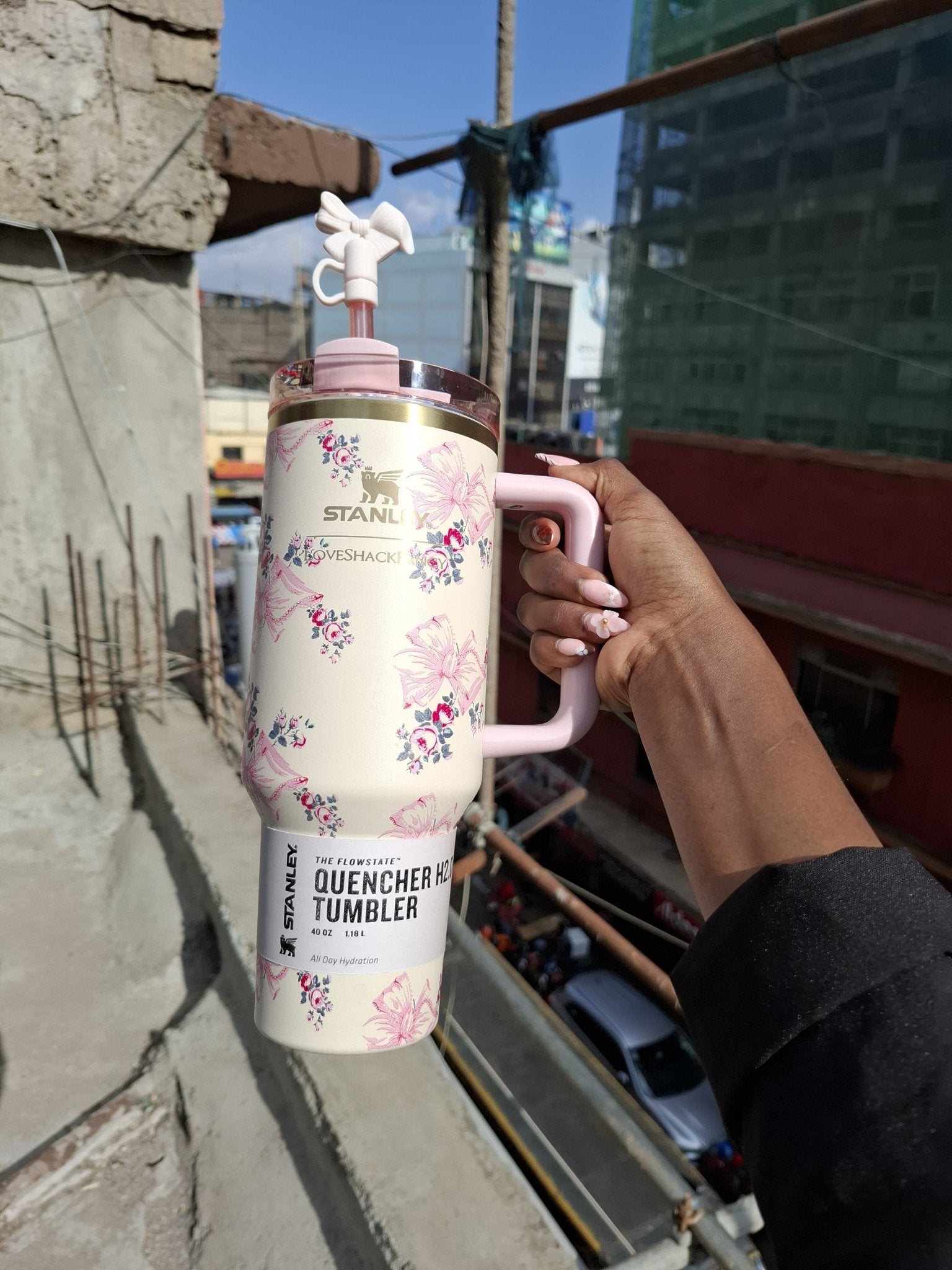 Original Love Shark Floral Stanley Mug | - Elegant Households KE