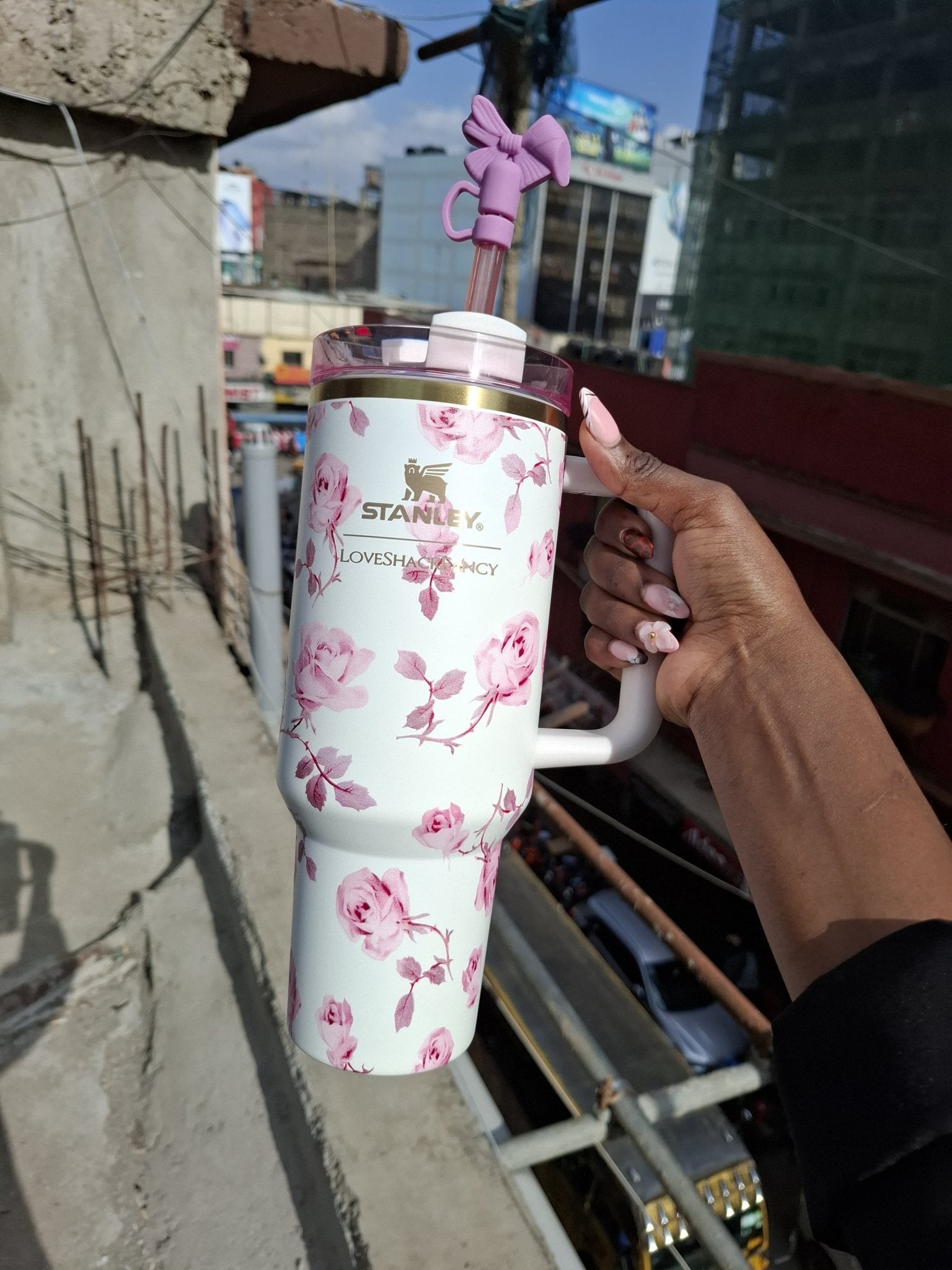 Original Love Shark Floral Stanley Mug | - Elegant Households KE