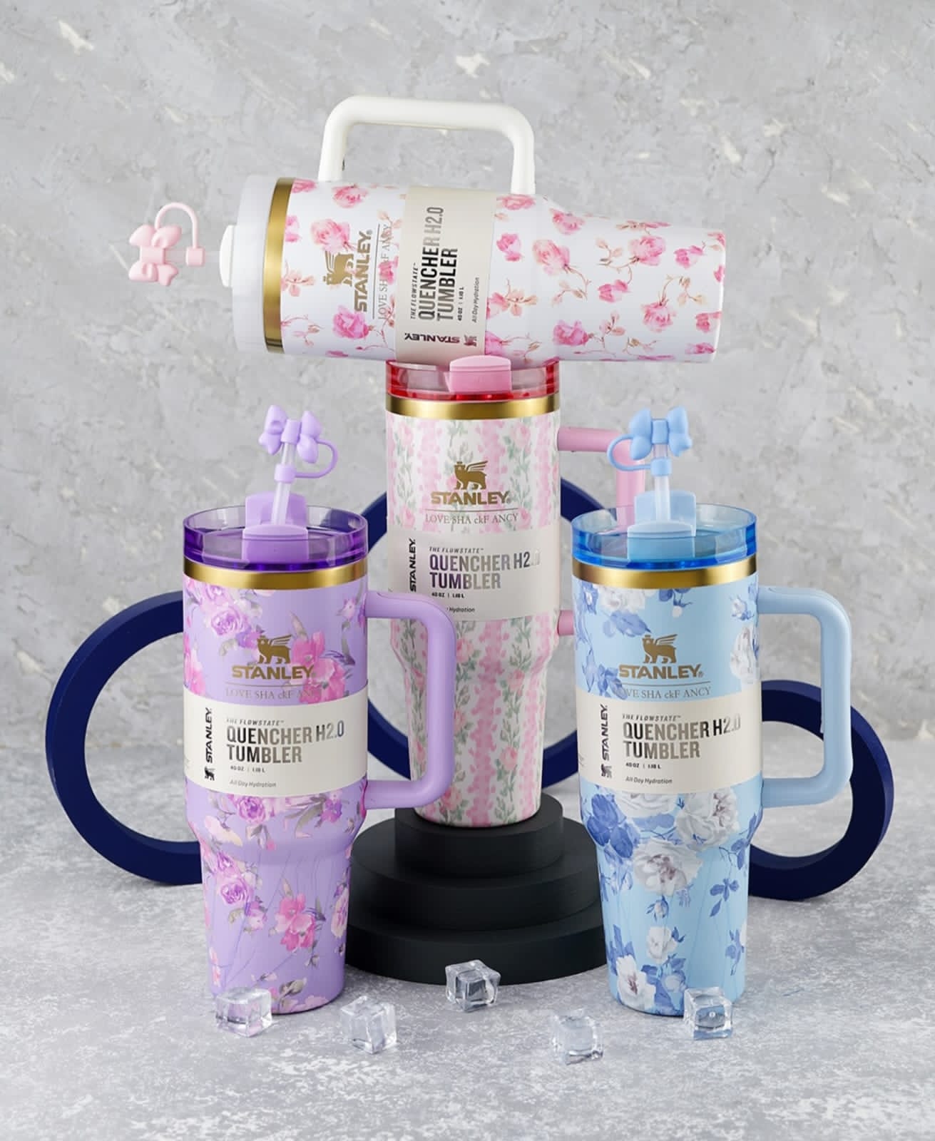 Original Love Shark Floral Stanley Mug | - Elegant Households KE