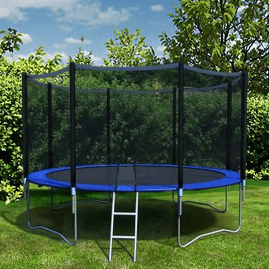 Outdoor Kids Trampoline with Safety Net & Ladder | 4ft–12ft Sizes | - Elegant Households KE