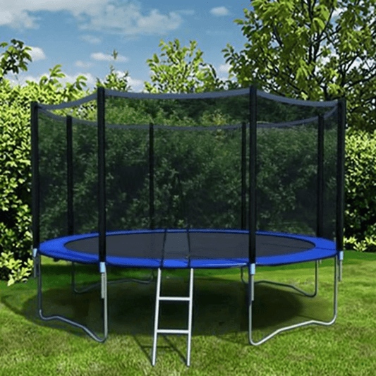Outdoor Kids Trampoline with Safety Net & Ladder | 4ft–12ft Sizes | - Elegant Households KE