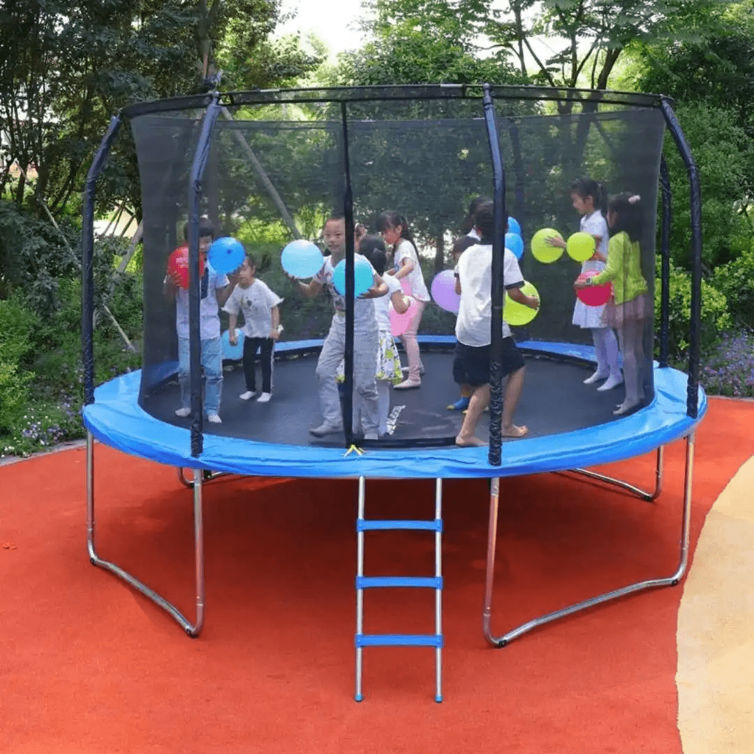 Outdoor Kids Trampoline with Safety Net & Ladder | 4ft–12ft Sizes | - Elegant Households KE