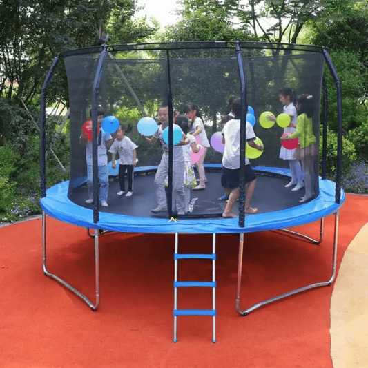 Outdoor Kids Trampoline with Safety Net & Ladder | 4ft–12ft Sizes | - Elegant Households KE