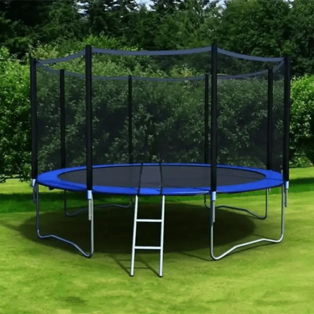 Outdoor Kids Trampoline with Safety Net & Ladder | 4ft–12ft Sizes | - Elegant Households KE