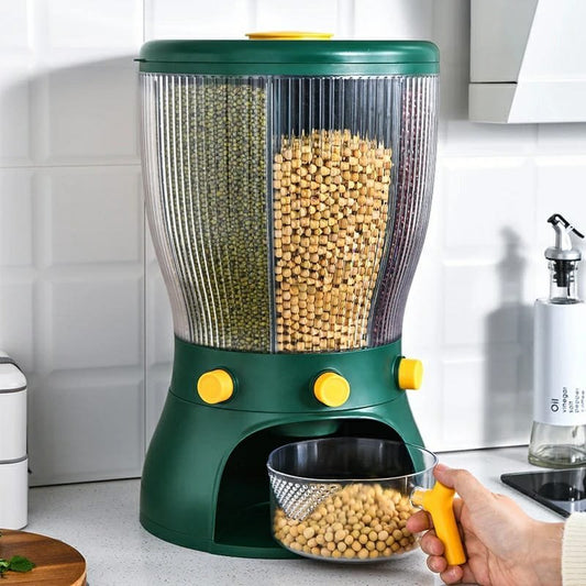 Partitioned rotation cereal dispenser | - Elegant Households KE