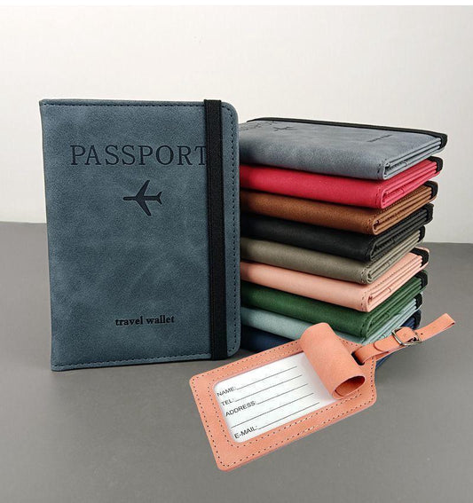 Passport Holder,Passport Cover with RFID Blocker Plus Suitcase Tag | - Elegant Households KE