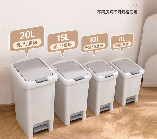 Pedal Dustbin with dual opening by foot press or hand press | - Elegant Households KE