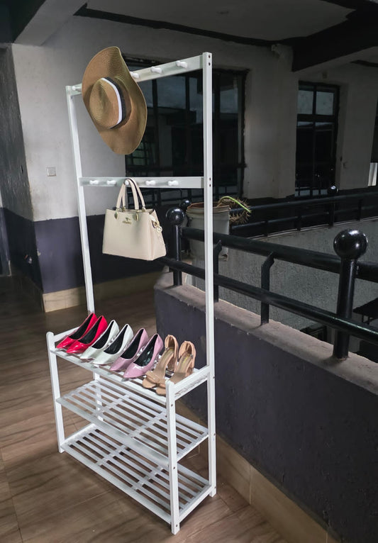 Perfect combo multifunctional bamboo rack | - Elegant Households KE