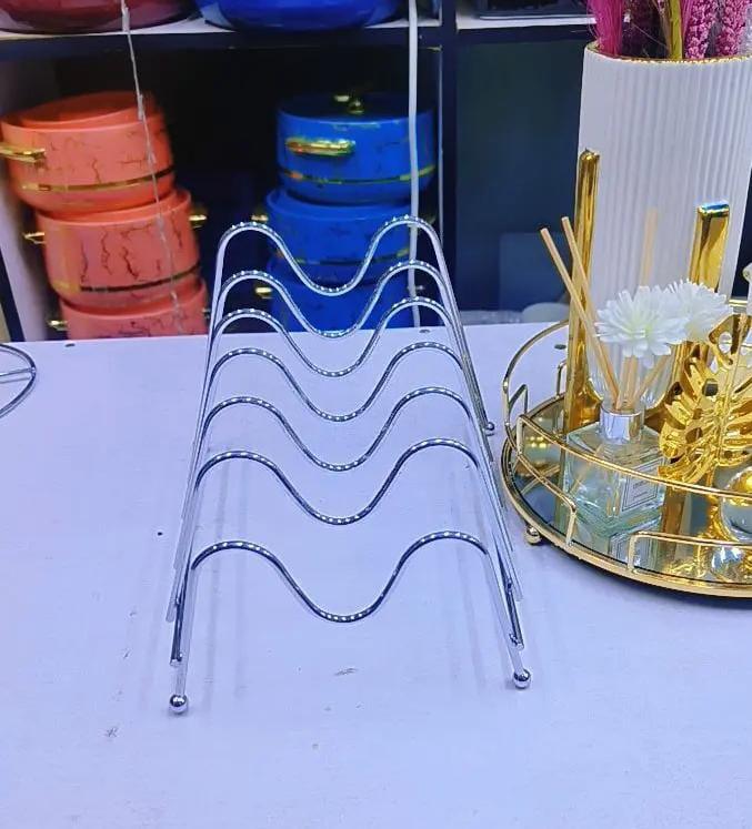 Plates holder gold/stainless | - Elegant Households KE