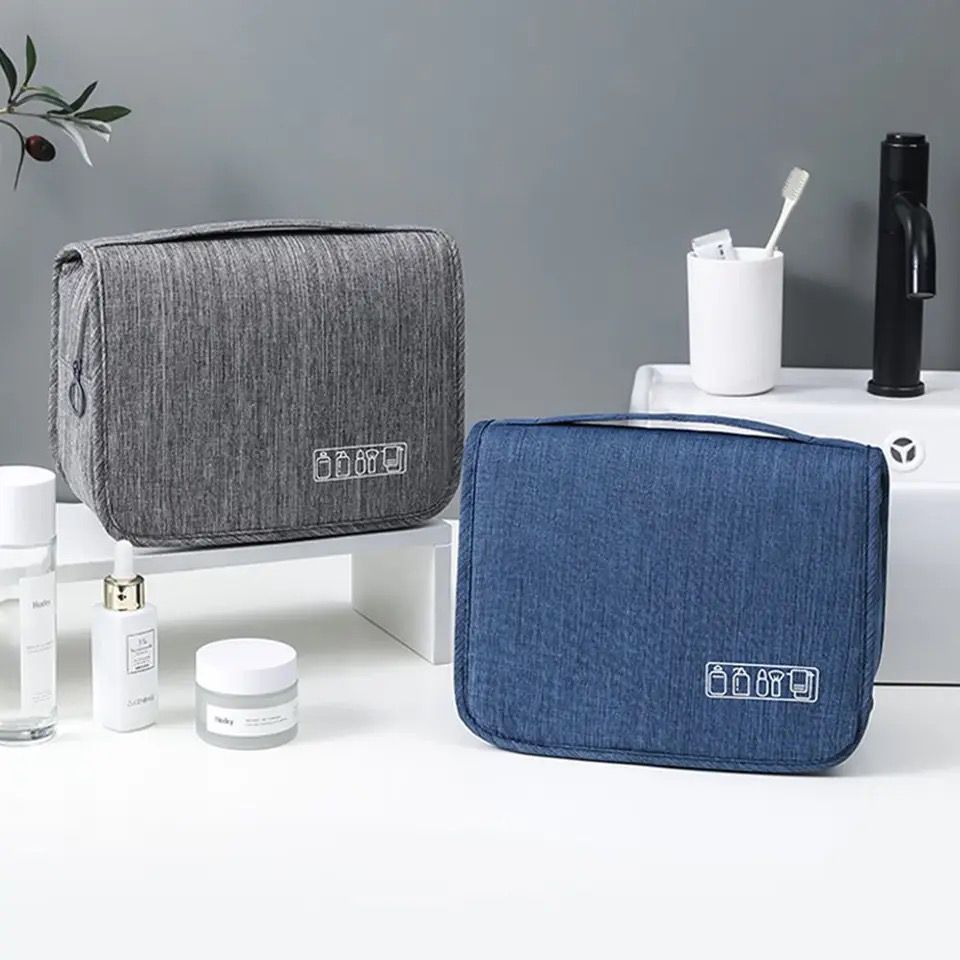 Portable cosmetic makeup toiletry bags with hooks | - Elegant Households KE