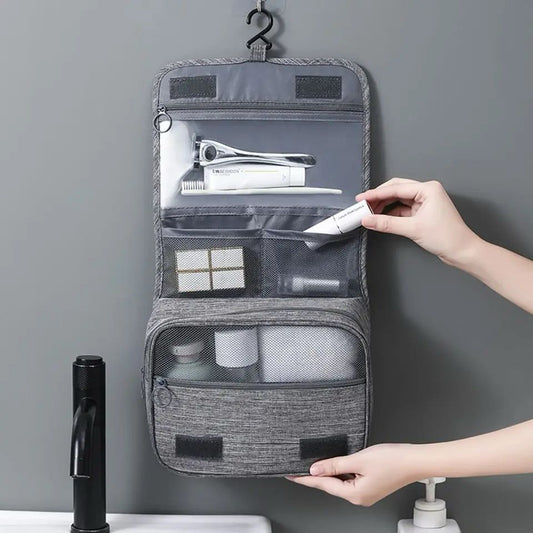 Portable cosmetic makeup toiletry bags with hooks | - Elegant Households KE