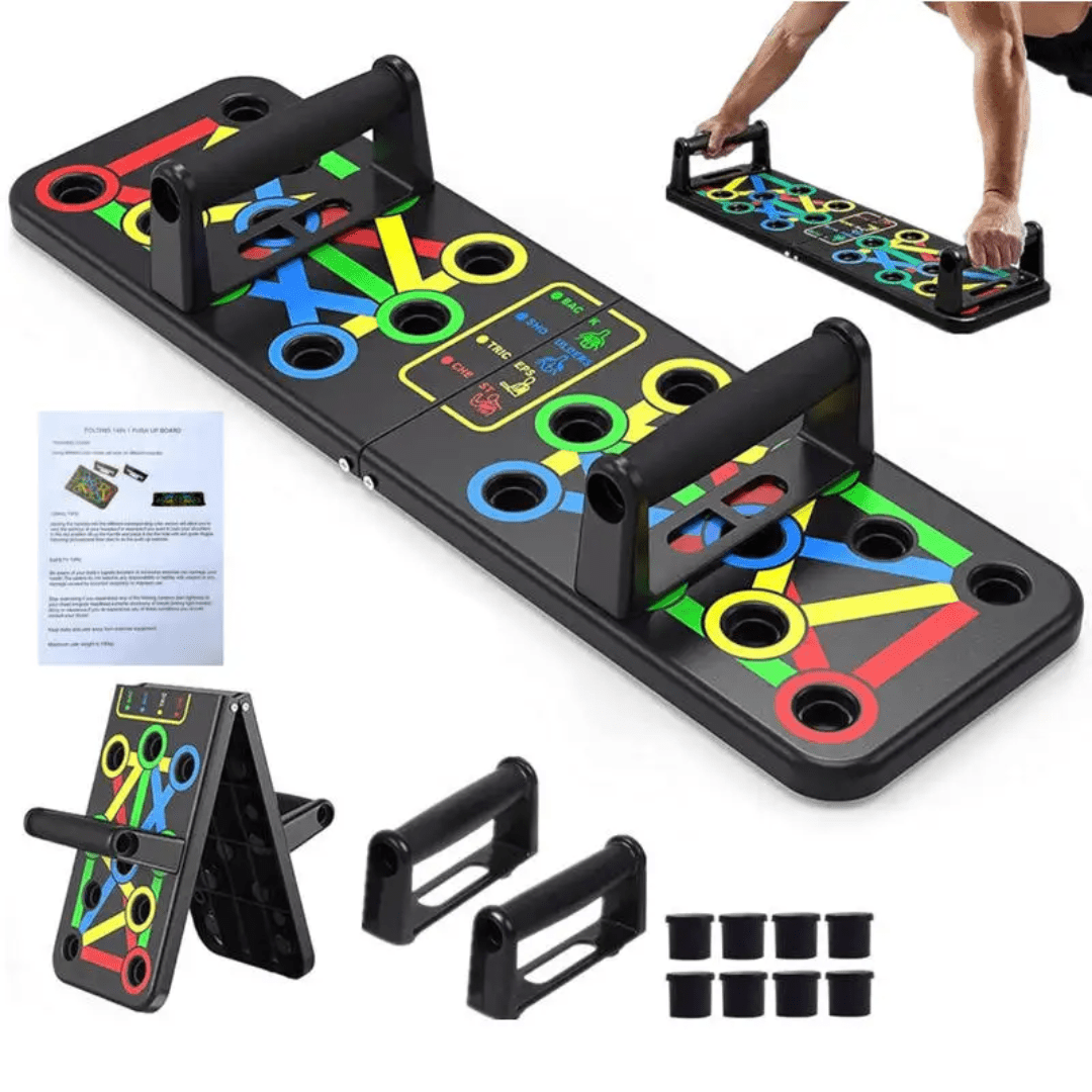 Portable Push Up Board 14 in 1 Home Workout Trainer | - Elegant Households KE