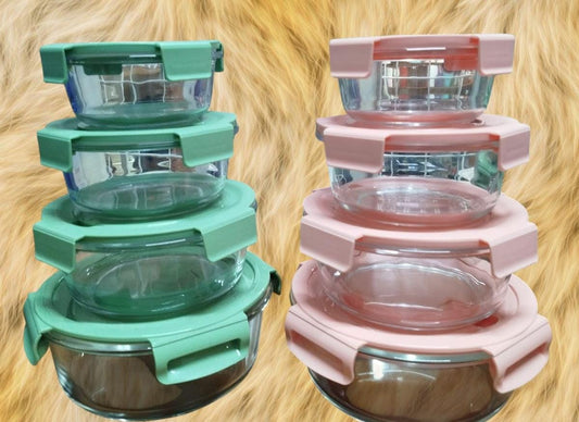 Premium 4PC Round Glass Bowls | - Elegant Households KE