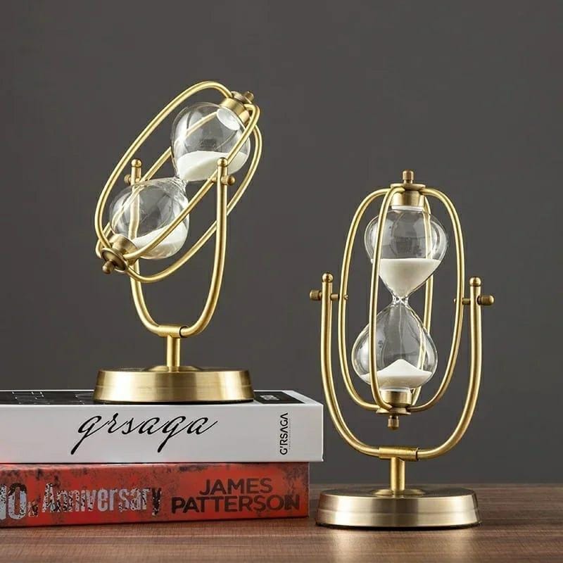 Premium Quality Home Decor Item/) METAL HOURGLASS SandTimer | - Elegant Households KE