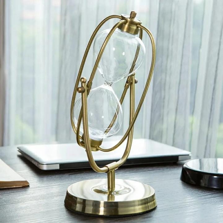 Premium Quality Home Decor Item/) METAL HOURGLASS SandTimer | - Elegant Households KE