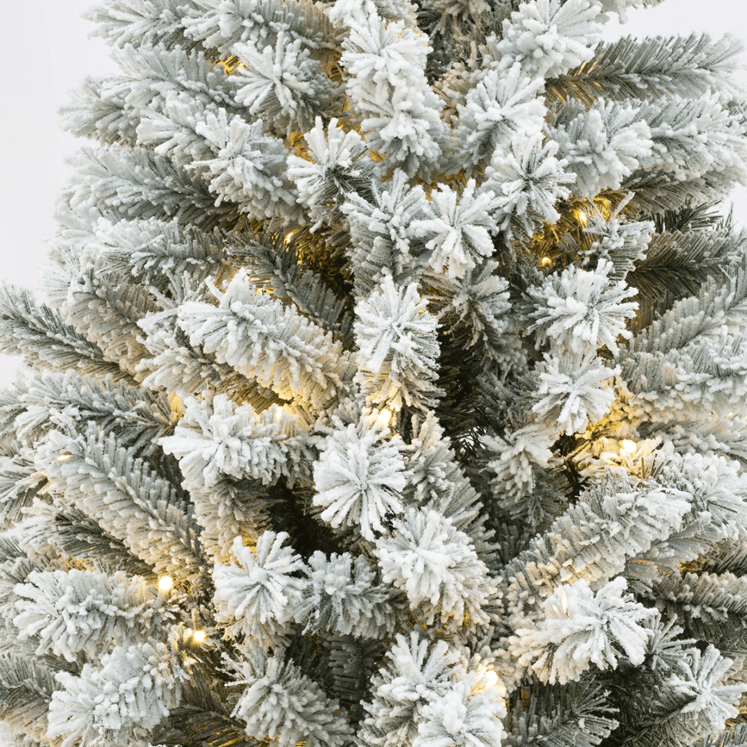 Premium Snow Flocked Pine Christmas Tree with Cones & Berries | - Elegant Households KE
