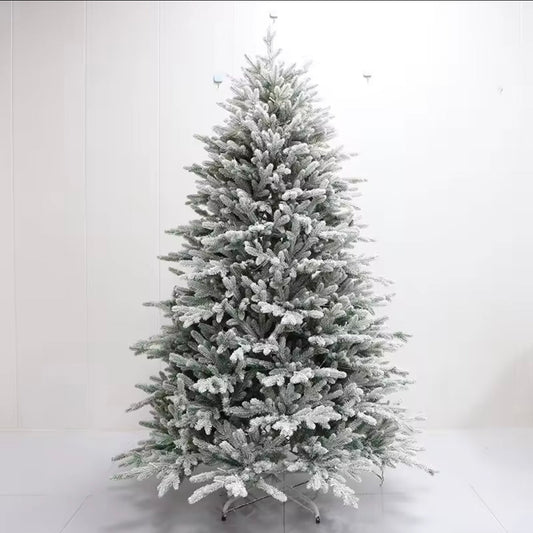 Premium Snow - Flocked Spruce Christmas Tree – Dense, Hinged & Ultra - Realistic (6ft / 7ft / 8ft) | - Elegant Households KE