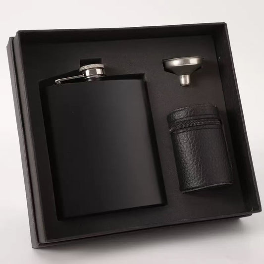 Premium Stainless Steel Flask Gift Set with 4 Tumblers | - Elegant Households KE