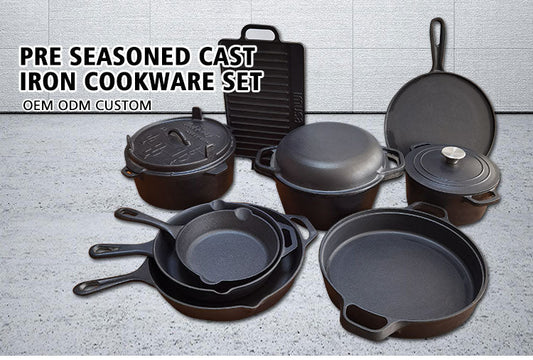 Preseasoned cast - iron set | - Elegant Households KE
