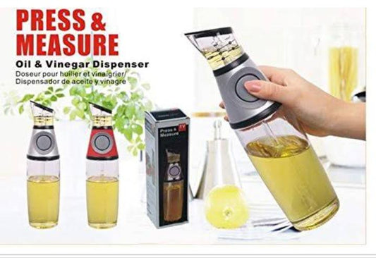 Press And Measure Oil And Vinegar Dispenser | - Elegant Households KE