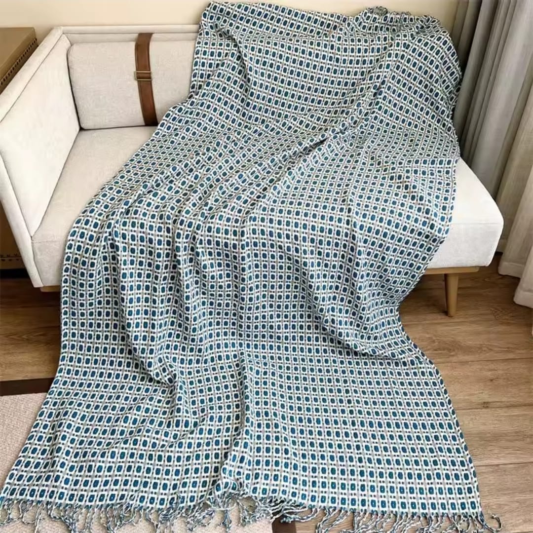 Printed Knitted Throw Blanket | - Elegant Households KE