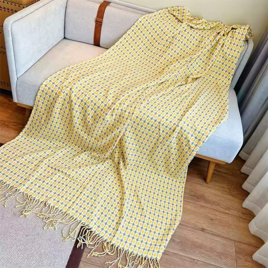 Printed Knitted Throw Blanket | - Elegant Households KE