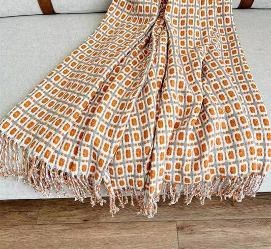 Printed Knitted Throw Blanket | - Elegant Households KE
