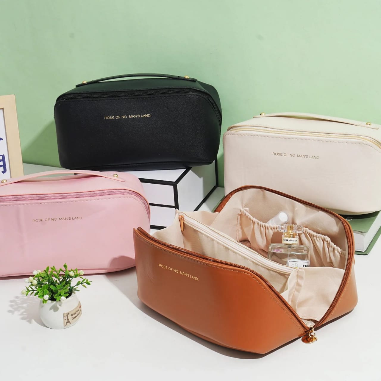 Pu leather cosmetic storage bags | - Elegant Households KE