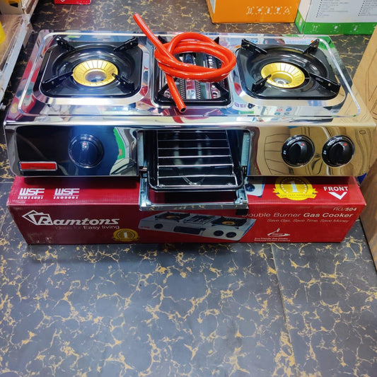Ramtons 2 Burner with Grill and Pipe | - Elegant Households KE