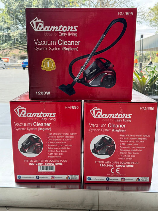 RAMTONS 3.5LT BAGLESS DRY VACUUM CLEANER - *RM/695 | - Elegant Households KE
