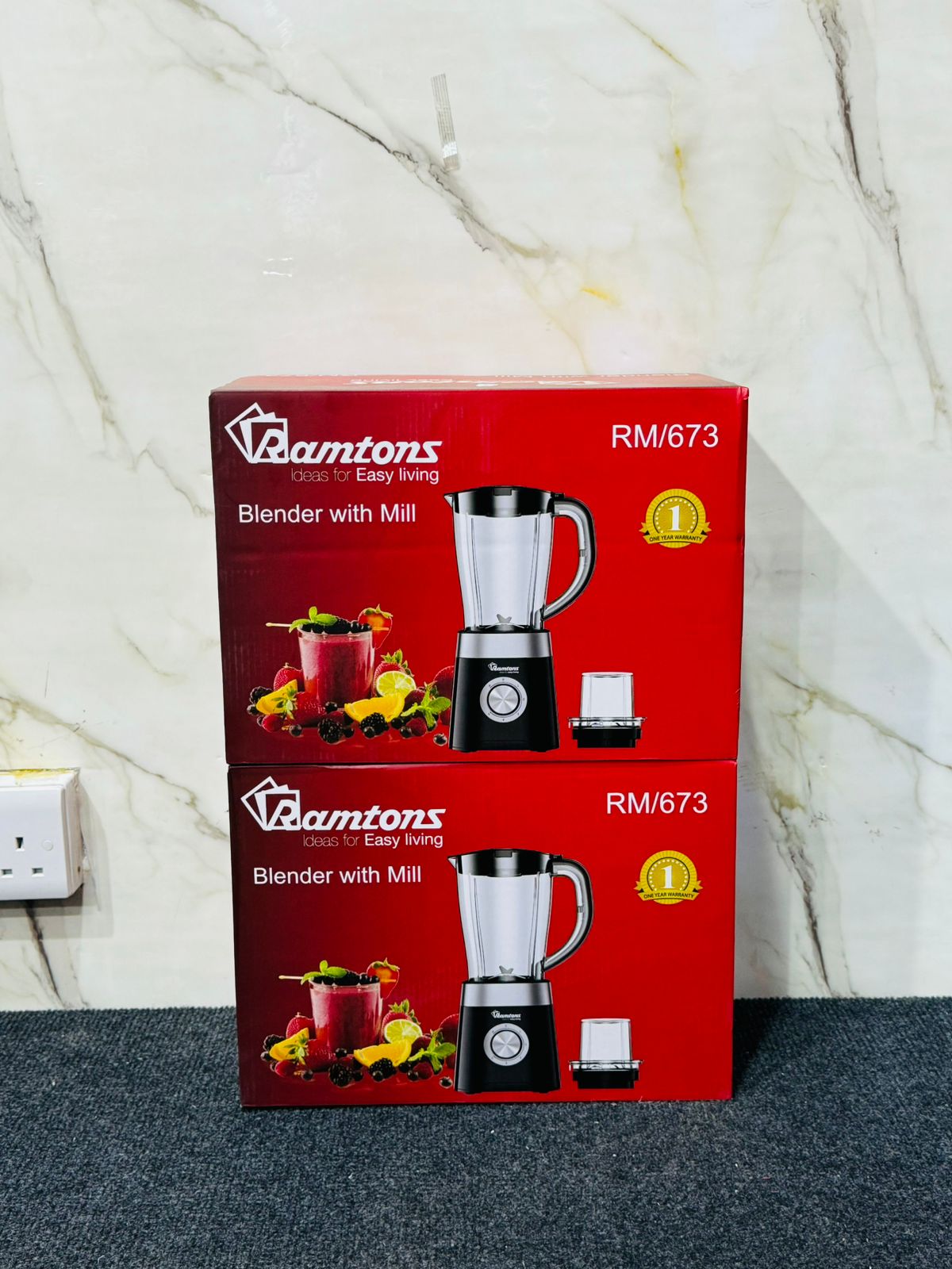 RAMTONS BLENDER+MILL 1.5 LITERS 5 SPEED - RM/673 | - Elegant Households KE