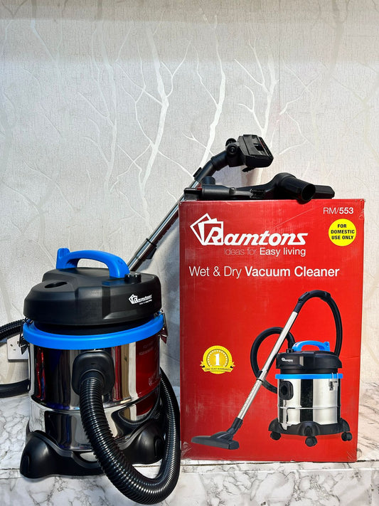 RAMTONS Vacuum Cleaner - Wet and Dry 21L Stainless Steel