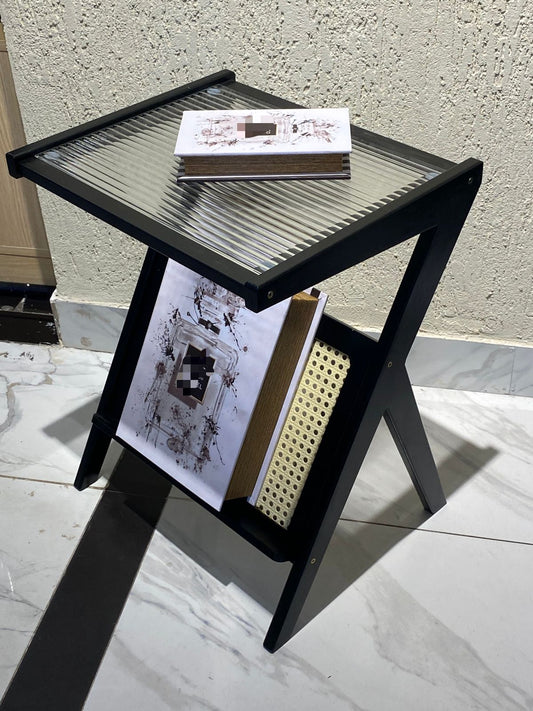 Rattan Side Table/ Bedside Table/Boho End Table | - Elegant Households KE