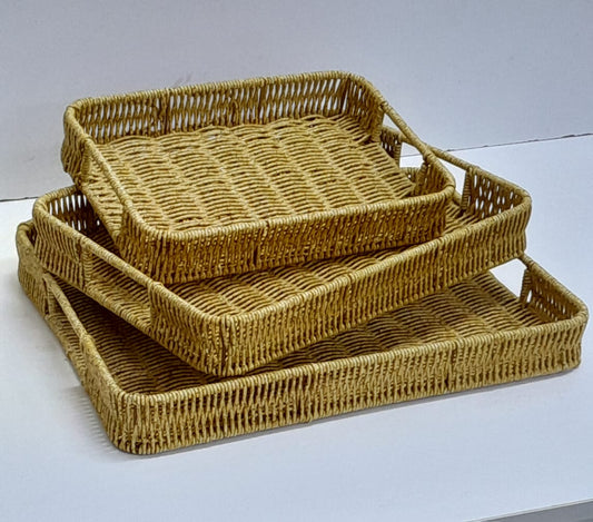 Rattan Tray Kenya – Rustic Decorative Serving Tray with Handles